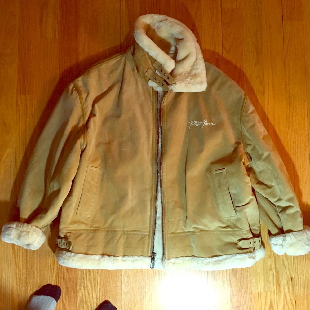 Phat Farm suede leather jacket size 6x